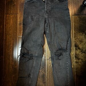 Distressed Black Jeans
